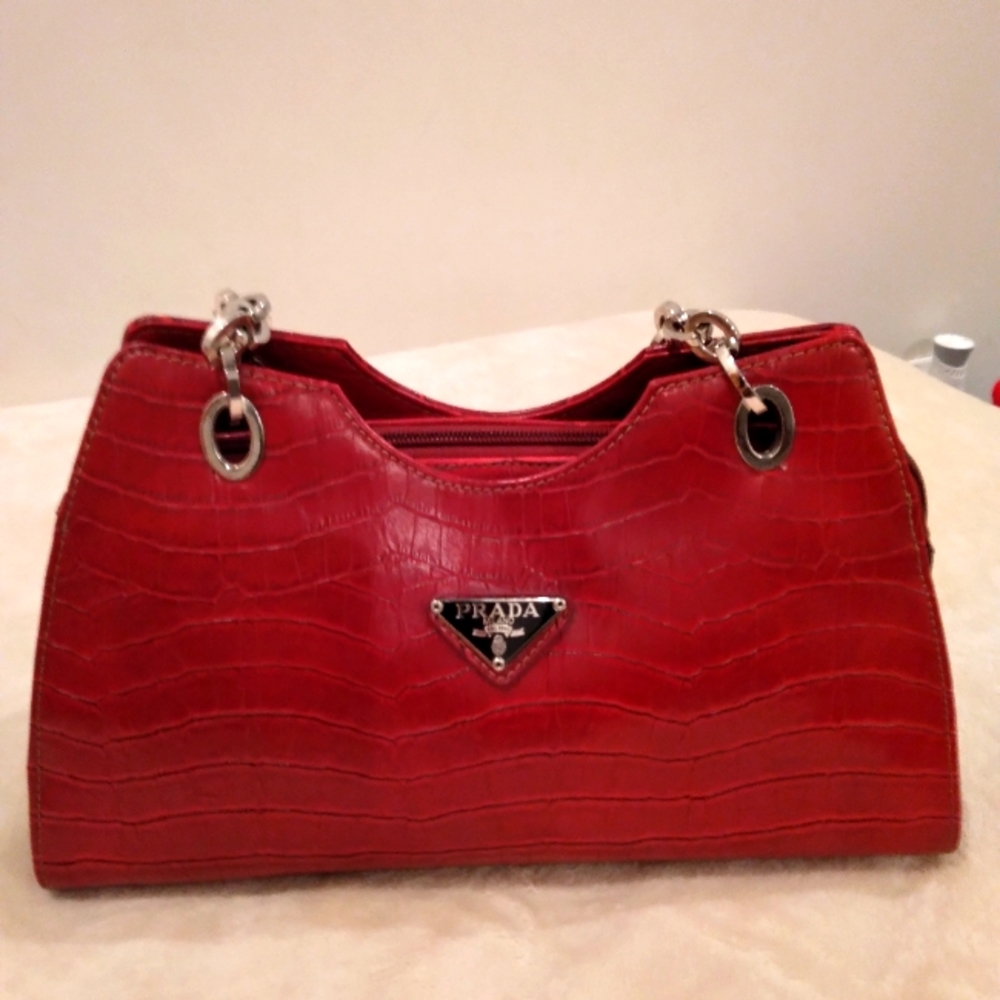 Prada alligator purse
